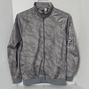 Adidas Men's Essential 3S TTOP Camouflage Gray Jacket CE7077